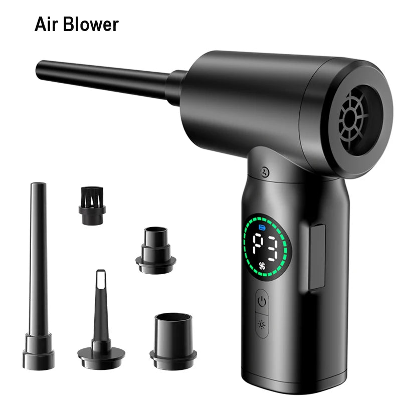 7500mAh Portable Compressed Air Duster 2 in 1 Cordless Cleaner