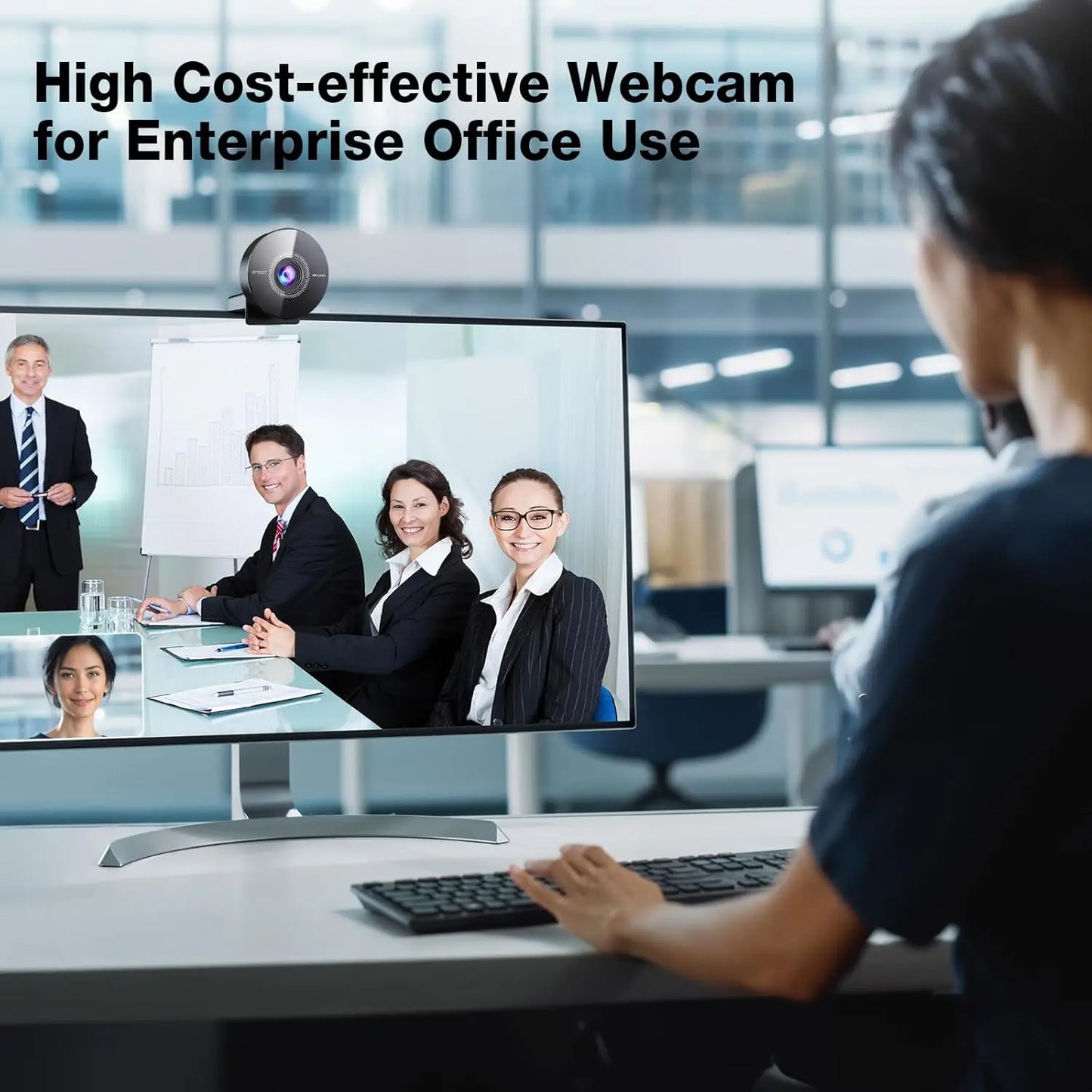 4K Webcam with Microphone 1080P 60fps Mini USB Camera for Computer Desktop and Laptop EMEET