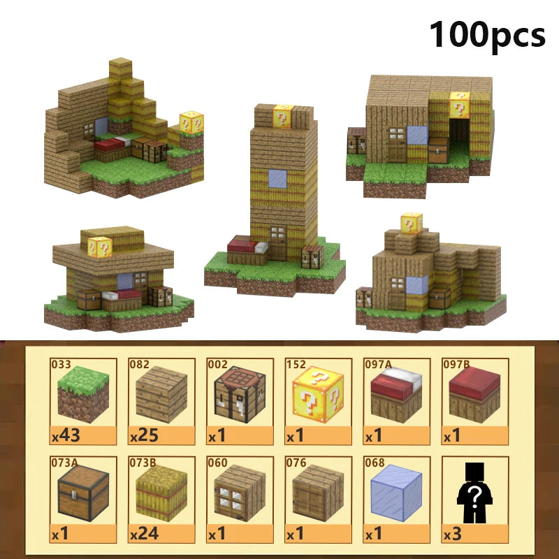 My World DIY Magnetic Building Blocks Set for Kids - Montessori 3D Pixel Bricks Constructor Toys - Creative Educational Christmas Gift