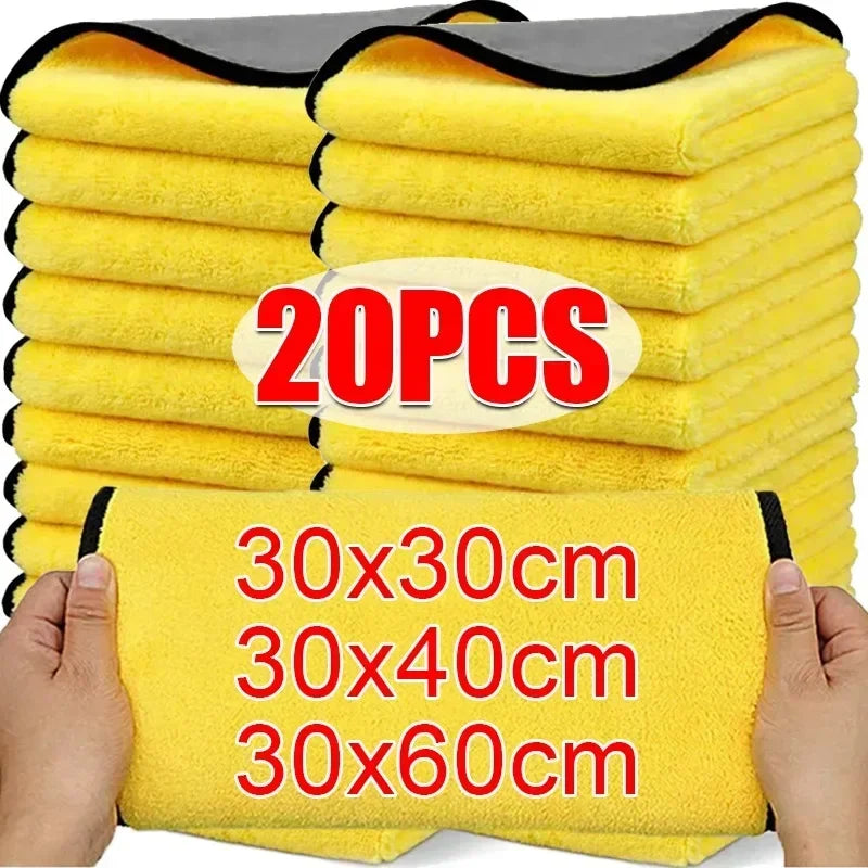 Wholesale Double Sided Microfiber Cloths for Cars Super Absorbent Cleaning and Drying Towels Auto Detailing Rags
