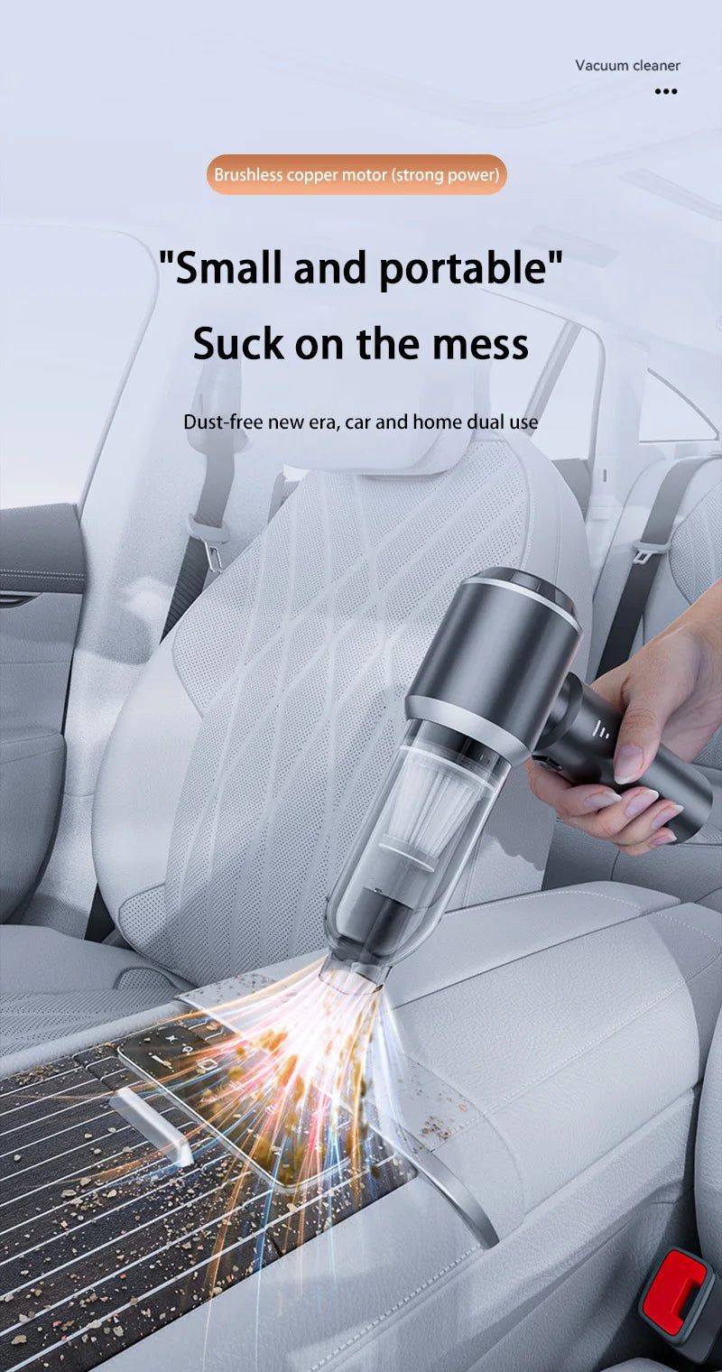 Car Vacuum Cleaner 360000Pa Mini Wireless Handheld