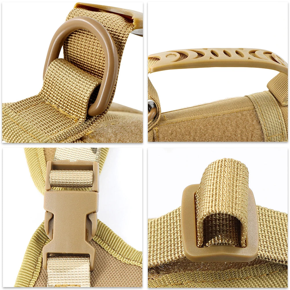 Tactical Cat Harness Leash with 2 Patches Small Dog Puppy Vest Straps with Handle Working Training Adjustable Pet Accessories