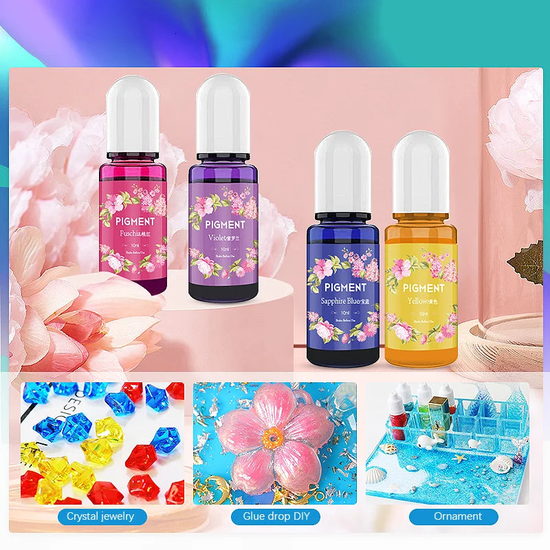 Epoxy Resin Pigment Set Liquid Coloring Agent for DIY Crafts