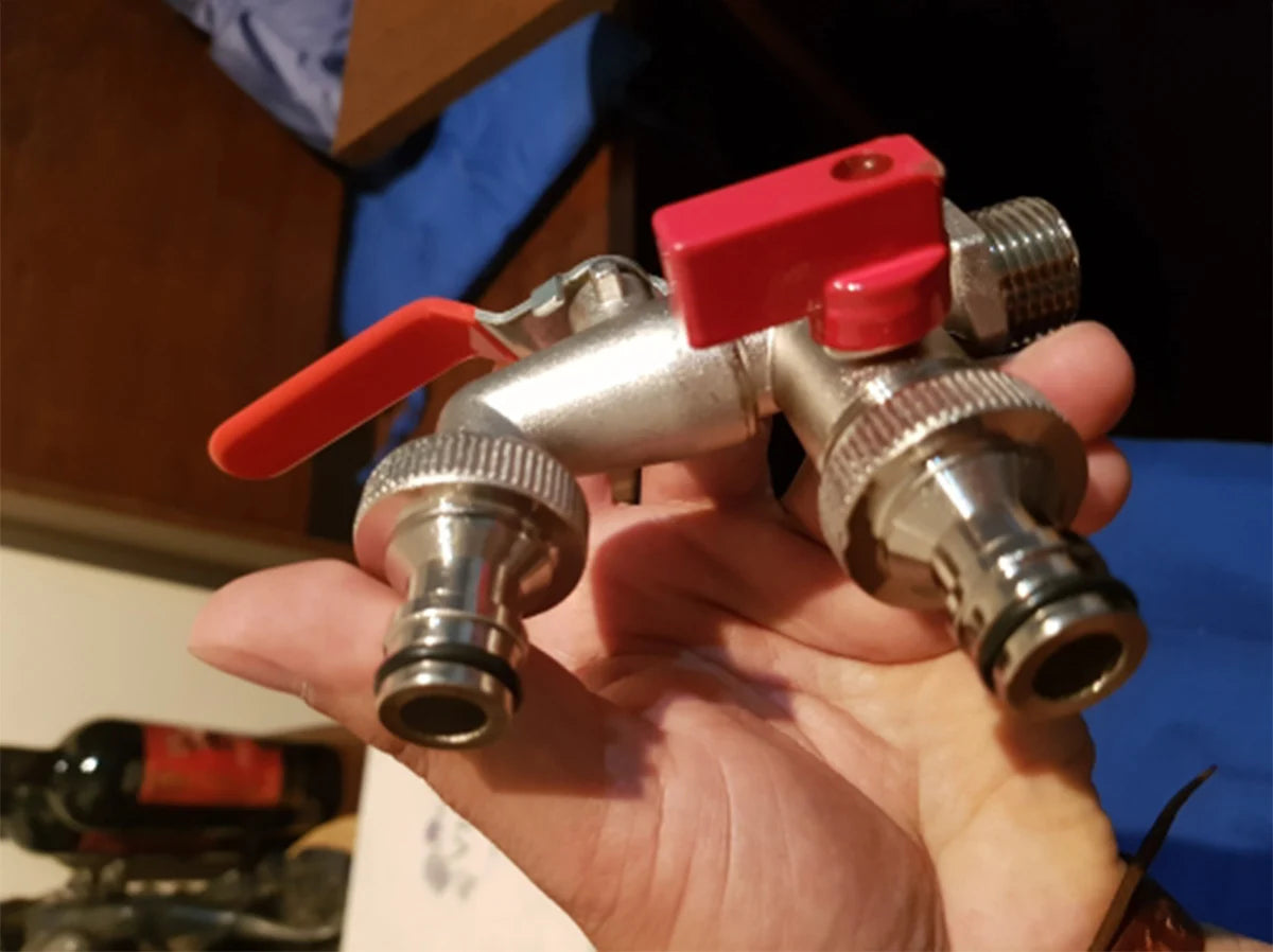Herramientas de jardinería Grifo de agua de latón de 1/2" para exteriores e interiores, usado, con palanca de encendido y apagado fácil, grifos de suministro de riego, válvula de bola