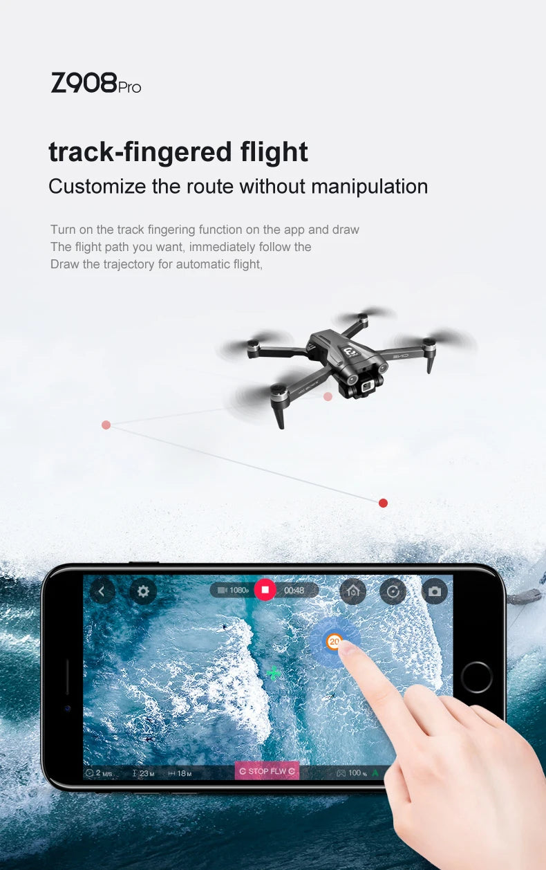 Origin Z908 Pro Drone 8K GPS Dual Camera Long Range Quadcopter for Aerial Photography