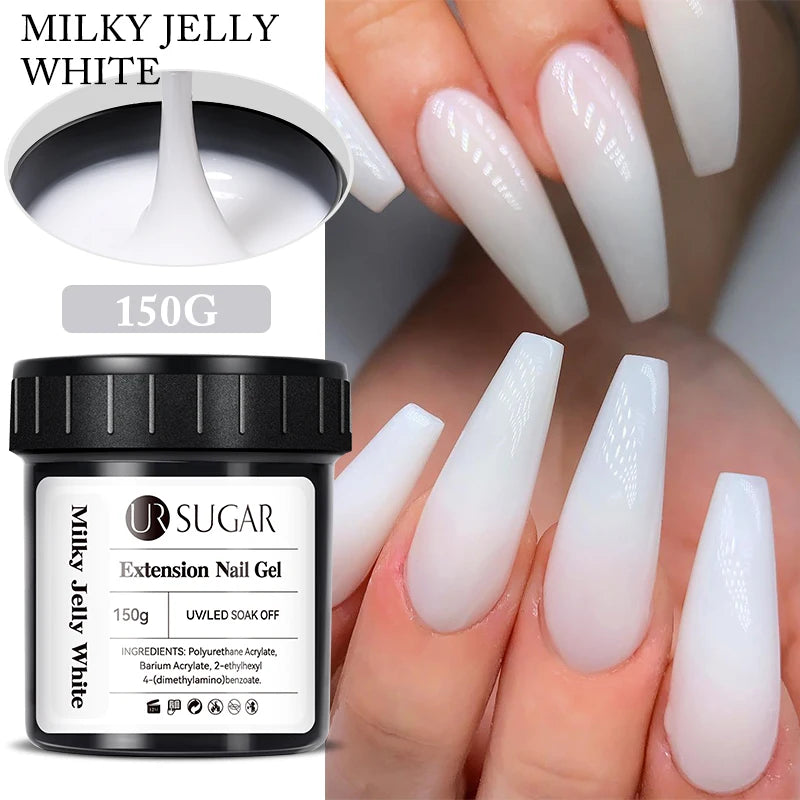 UR SUGAR 150g Transparent Nail Extension Gel for Acrylic French Nails Light Pink UV LED Semi Permanent Manicure