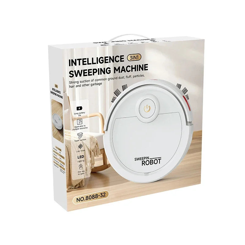 Fully Automatic Intelligent Sweeping Robot with Suction and Mopping Functions for Effortless Home Cleaning