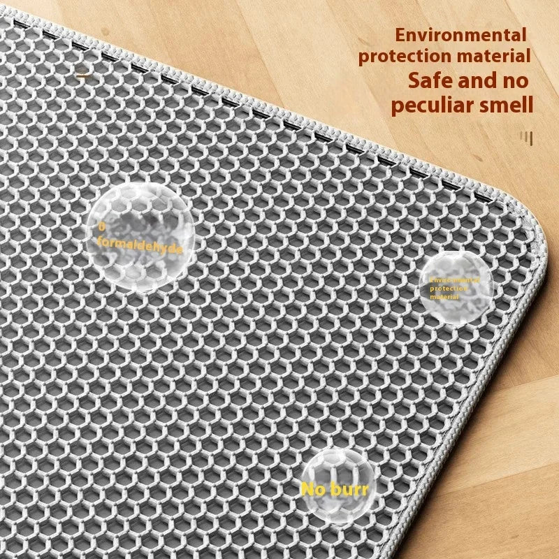 Premium Large Cat Litter Mat 90x60CM Waterproof Double Layer Litter Trapper Non-Slip Washable Pet Toilet Pad Sand Control