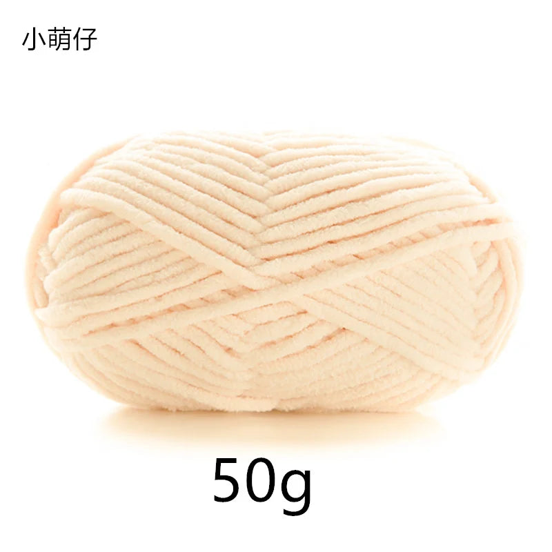 50g Polyester Cute Yarn Ball for Warm Velvet Crochet Scarf