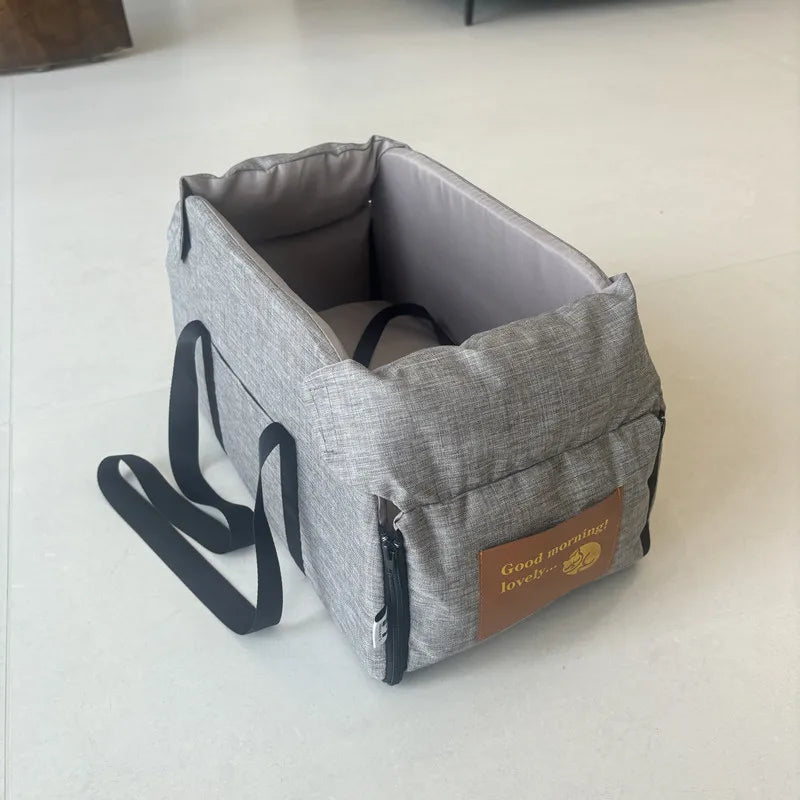 42X22X23cm Portable Pet Cat Elevated Car Seat Waterproof Dog Carrier for Small Dogs and Cats