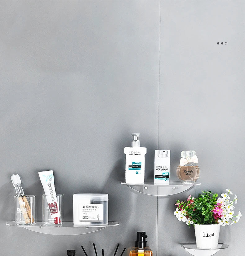 Colorful Acrylic Floating Shelf Invisible Storage Rack for Bathroom Kitchen Living Room