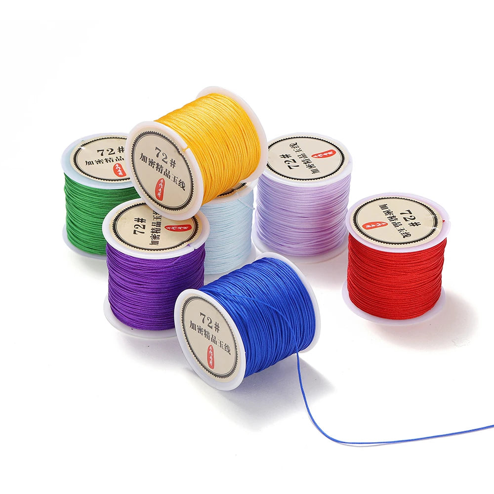 10/50M 0.8mm Nylon Thread Cord for DIY Jewelry Making