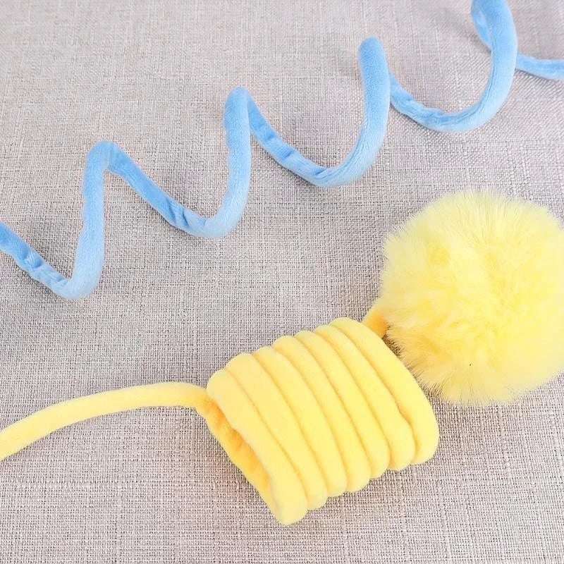 Pet Toy Funny Interactive Cat Stick Spring Rope Ball Plush Toy