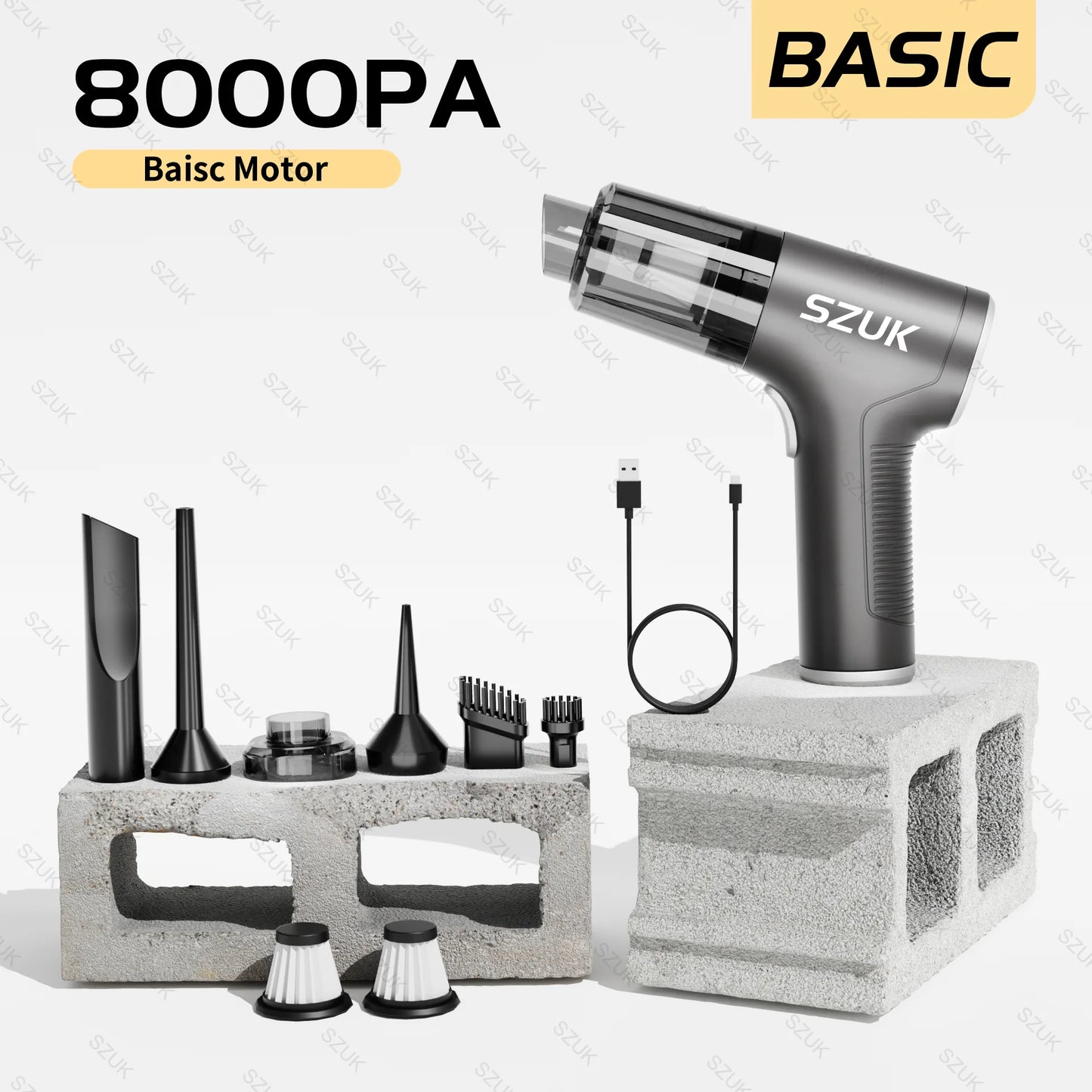 98000PA Portable Handheld Car Vacuum Cleaner Mini Wireless Strong Suction USB for Home and Car Cleaning