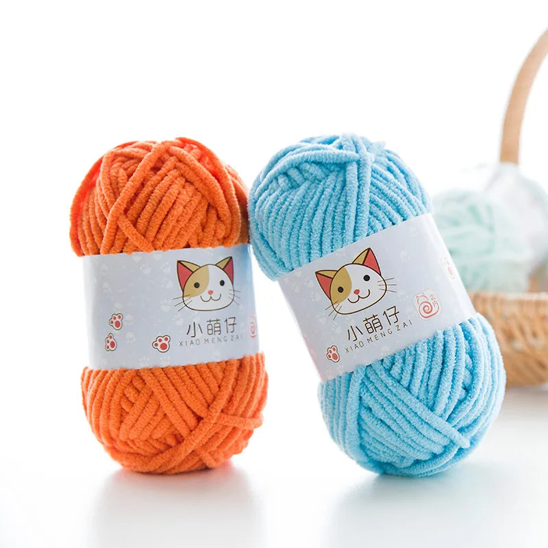 50g Polyester Cute Yarn Ball for Warm Velvet Crochet Scarf
