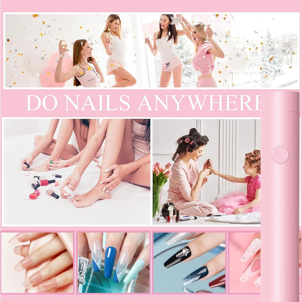 LULAA Handheld UV Light For Gel Nails Dryer Portable Lamp