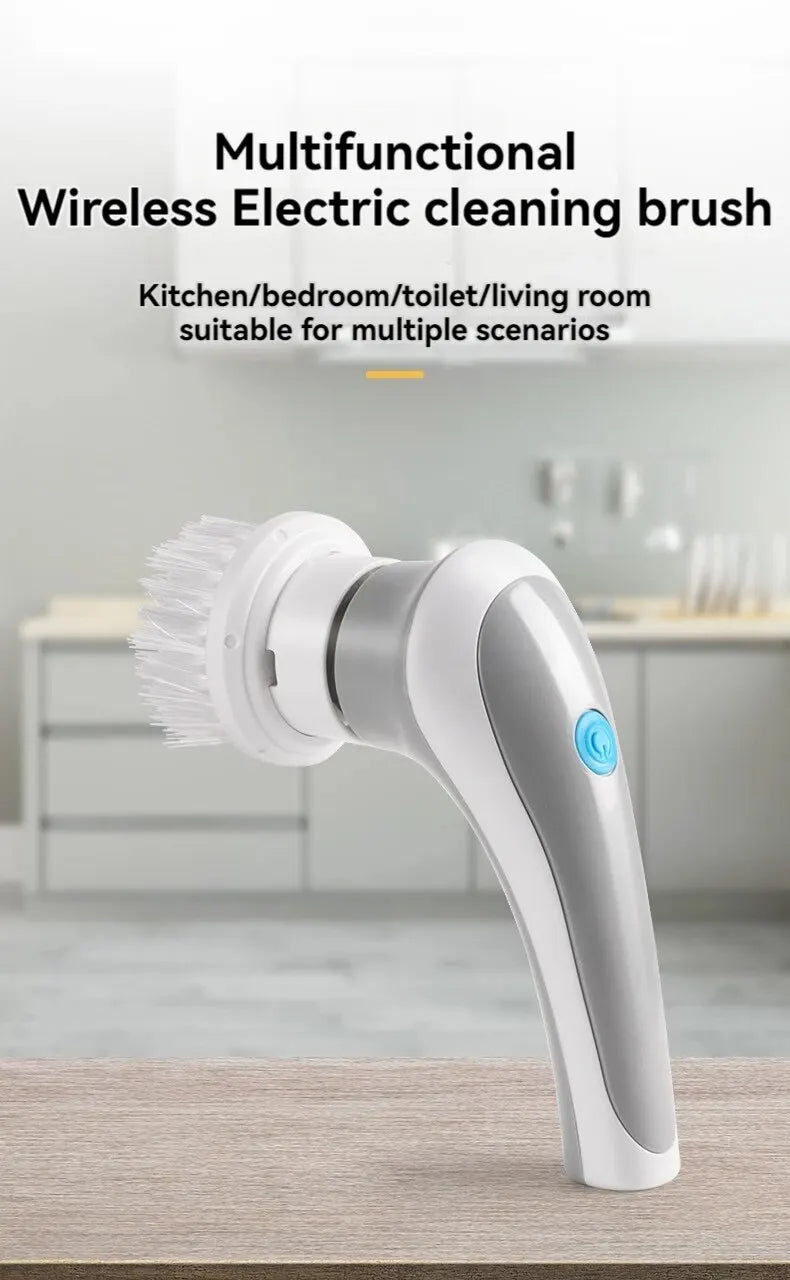 3-in-1 Electric Cleaning Brush USB Rechargeable Rotary Scrubber