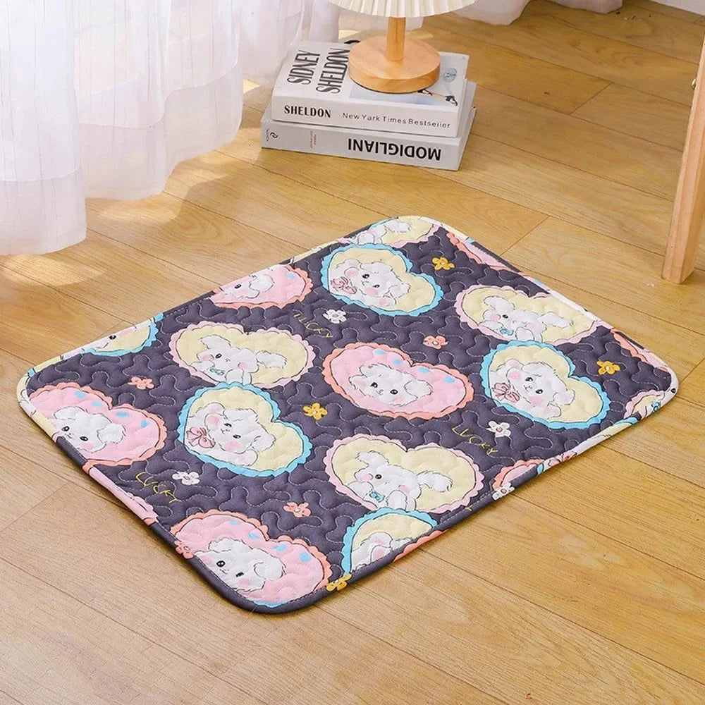 Pet Summer Mat Cooling Ice Blanket Mat Moisture Proof Dog Floor Sofa Cushion Skin Friendly Cat Sleeping Breathable Pet Bed Mat