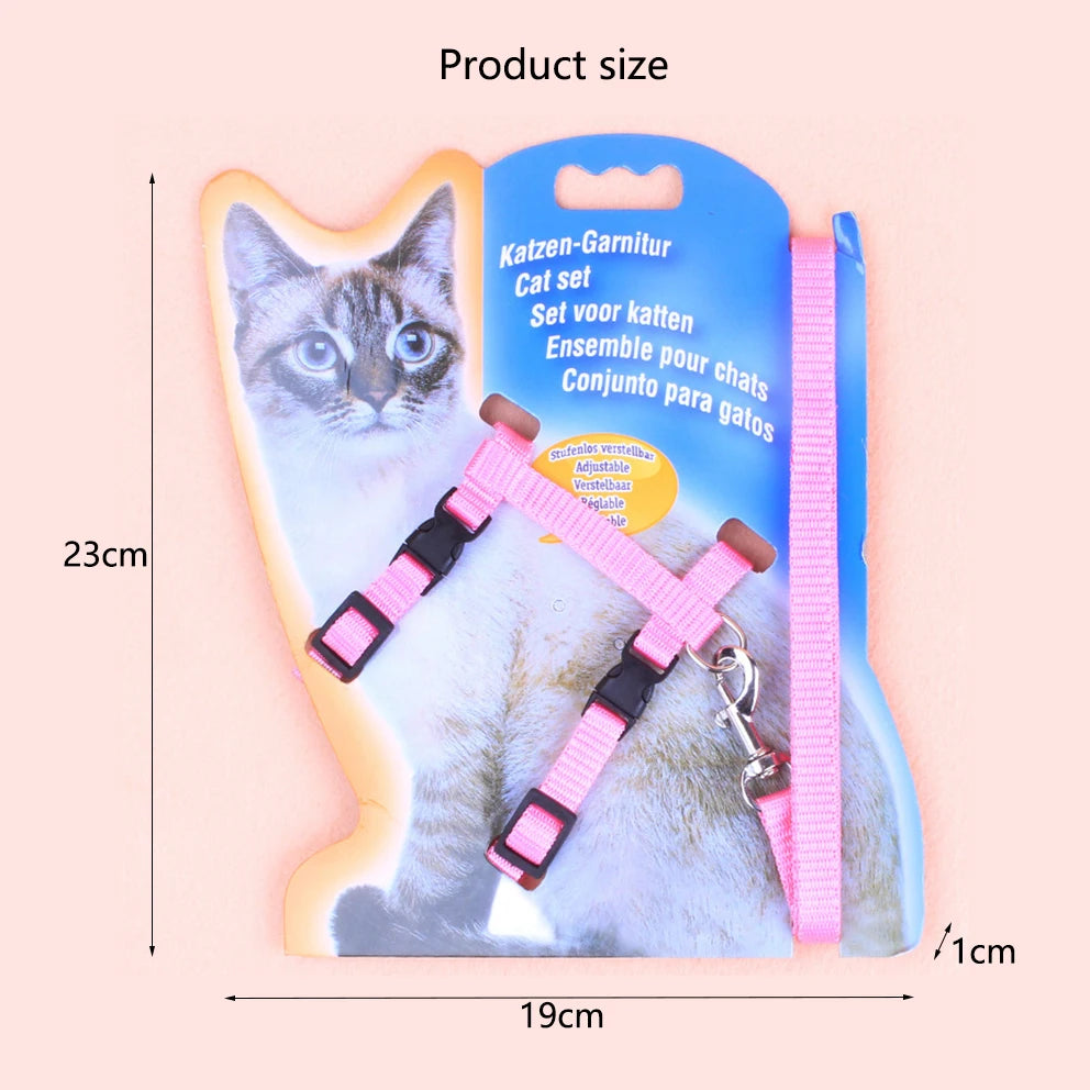 Cat leash I-shaped special dog leash for going out is firm and safe paper jam chest and back pet supplies