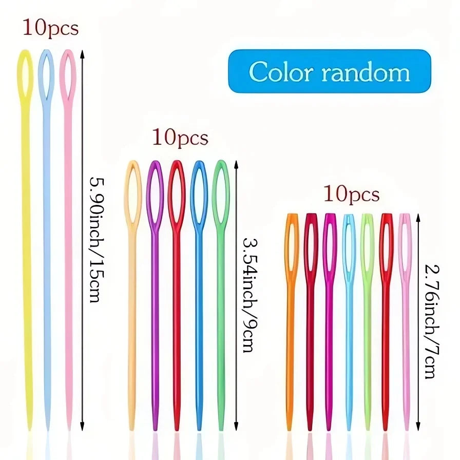 10/30 PCs Mixed Color Knitting Needles Crochet Hooks for Kids