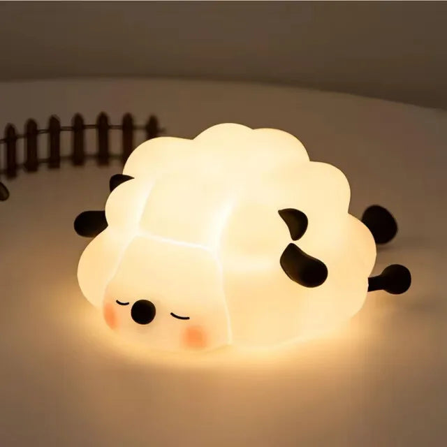 Bunny Silicone Night Light for Kids Room USB Rechargeable Dimmable Sleep Lamp with Timer