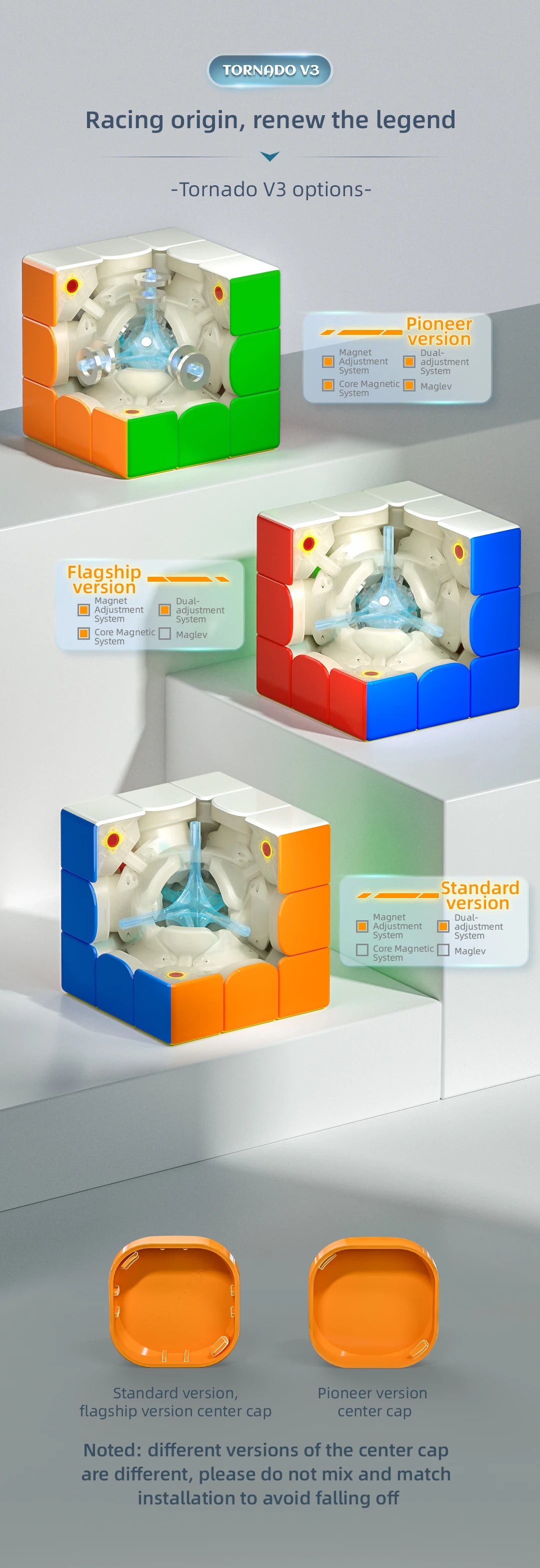 Qiyi X-Man Tornado V3 M Magnetic Speed Cube Puzzle Toy