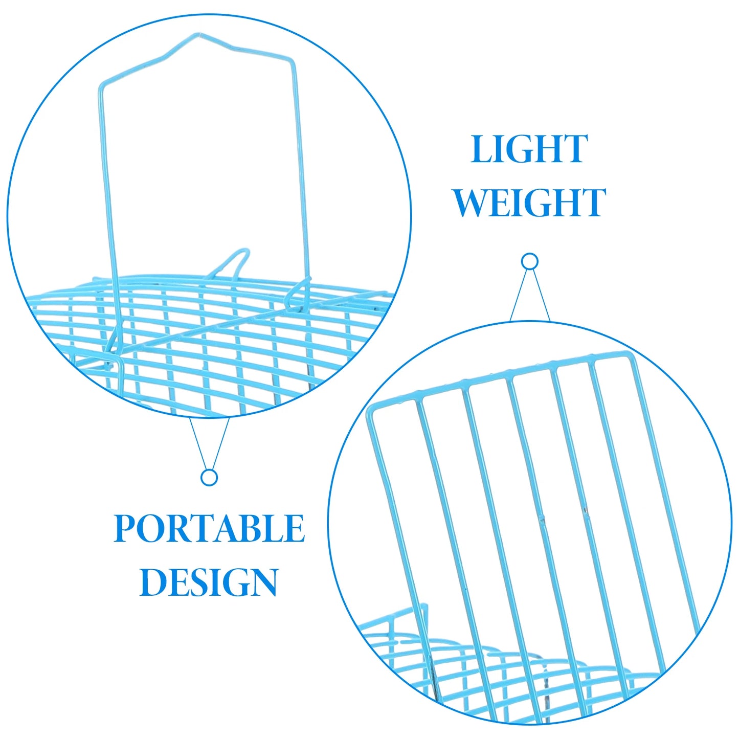 Portable Bird Cage Small Birds Carrying Cage Blue Square Parrot Handcage For Outdoor Lightweight Wire Breathing Carrier Travel
