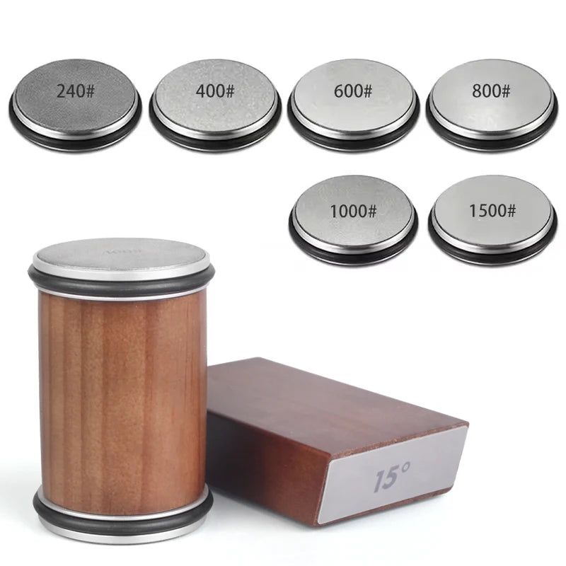 Rolling Knife Sharpener Kit with Magnetic Holder and Diamond Stones