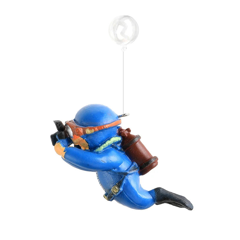 Floating Diver Aquarium Ornament - Realistic Submarine Diver Decoration for Fish Tank, Adds Fun & Style to Your Aquatic Setup