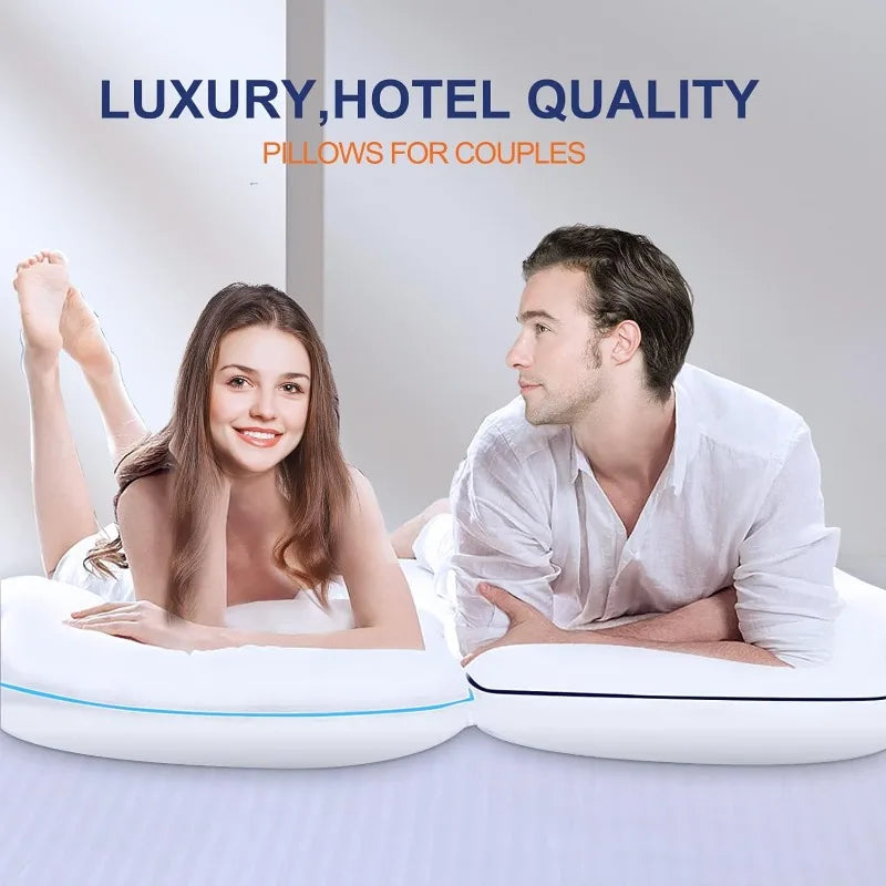 Pillows Standard Size Set of 2 Cooling Luxury Fill for All Sleepers