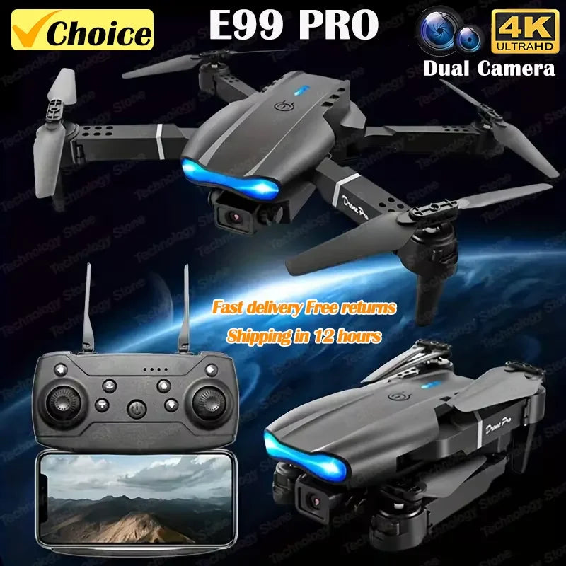 E99 Pro Drone Quadcopter HD 6K Photography Remote Control Toys