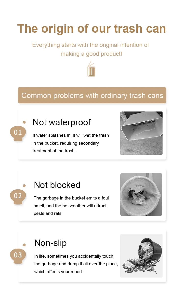 Automatic Sensor Trash Can 7L 9L Stylish Roman Striped Design Hands-Free Induction Garbage Bin for Kitchen and Bathroom