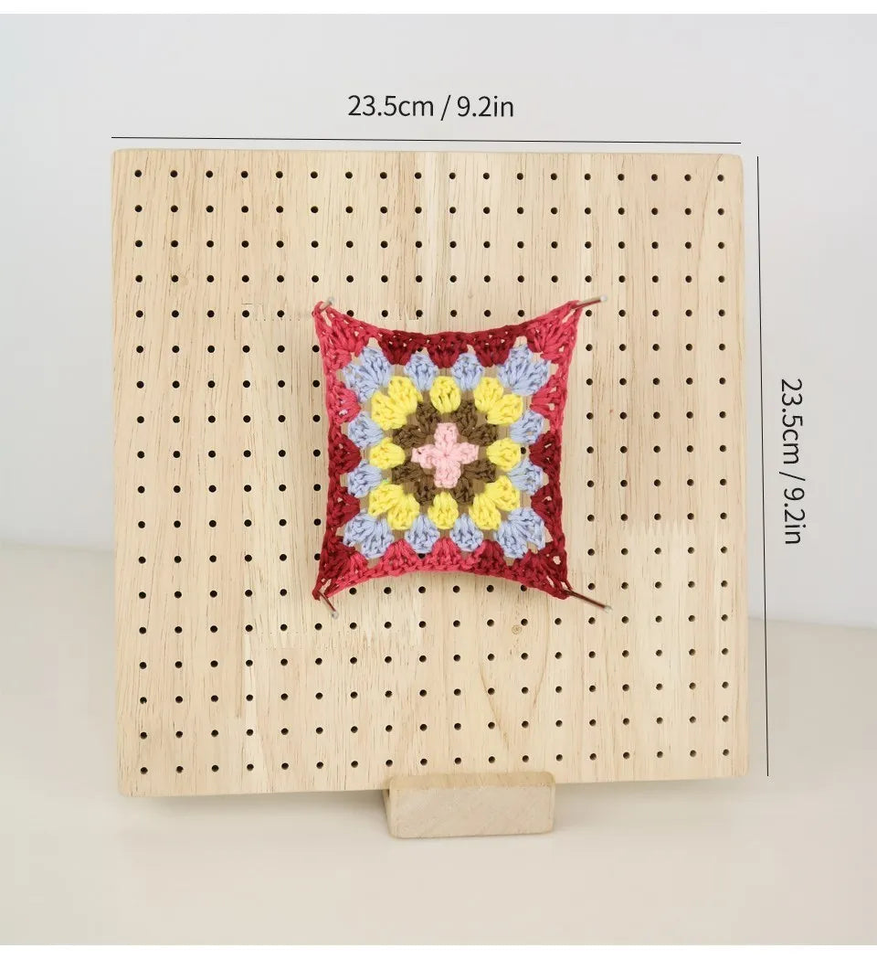 Wooden Knitting Blocking Board for Granny Squares Shawls Scarves Socks Sweaters and DIY Projects