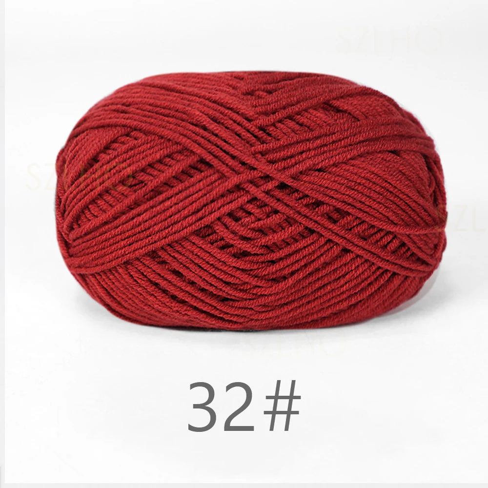 A1-1 50g Set Soft Milk Cotton Yarn for Knitting and Crochet