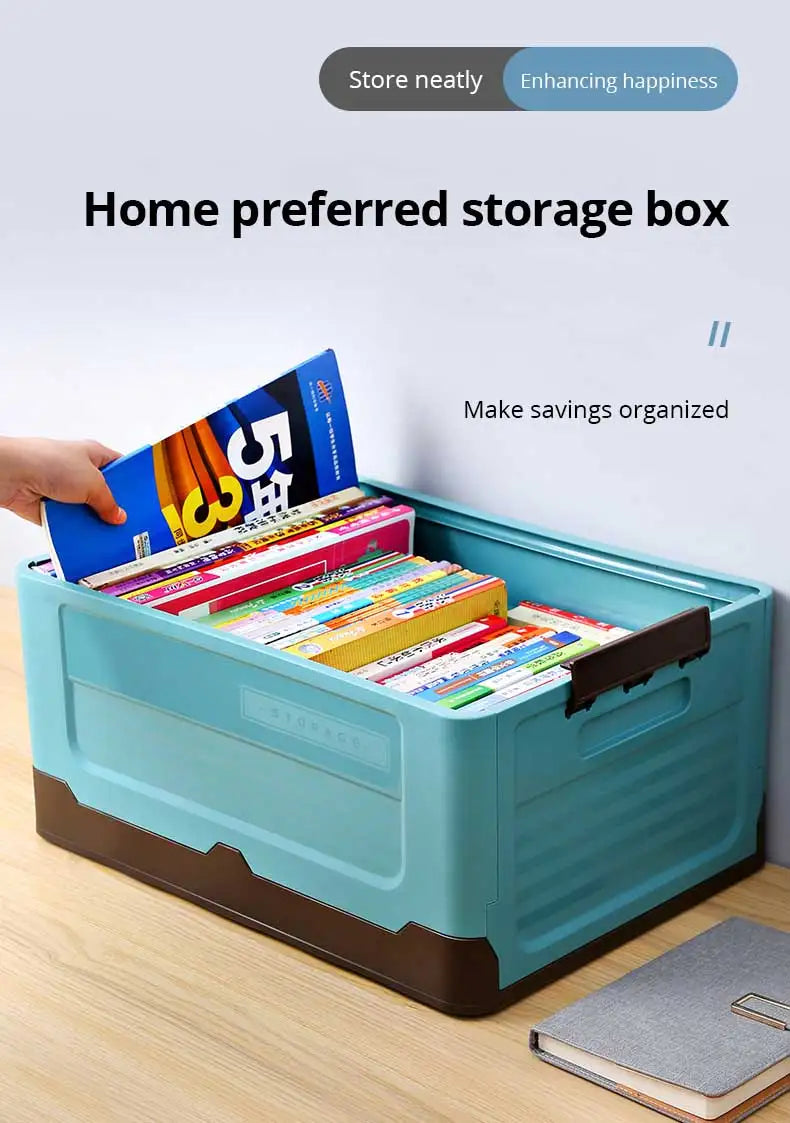 1pc Foldable Storage Box Large Capacity For Toys Clothes Books