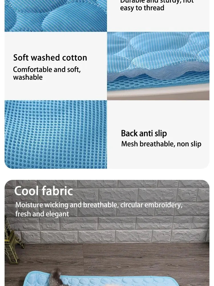 Pet Ice Mats Summer Cooling Sleeping Pad for Small Dogs and Cats