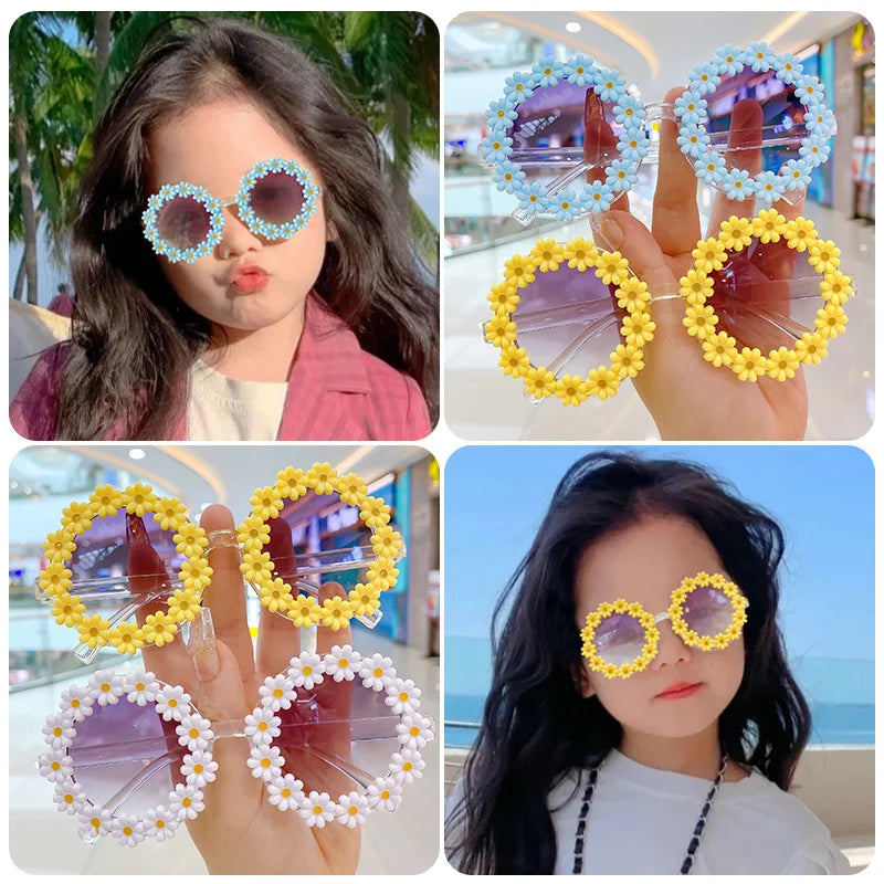 Summer Child Sunglasses Daisy Flower UV400 Eyewear for Kids