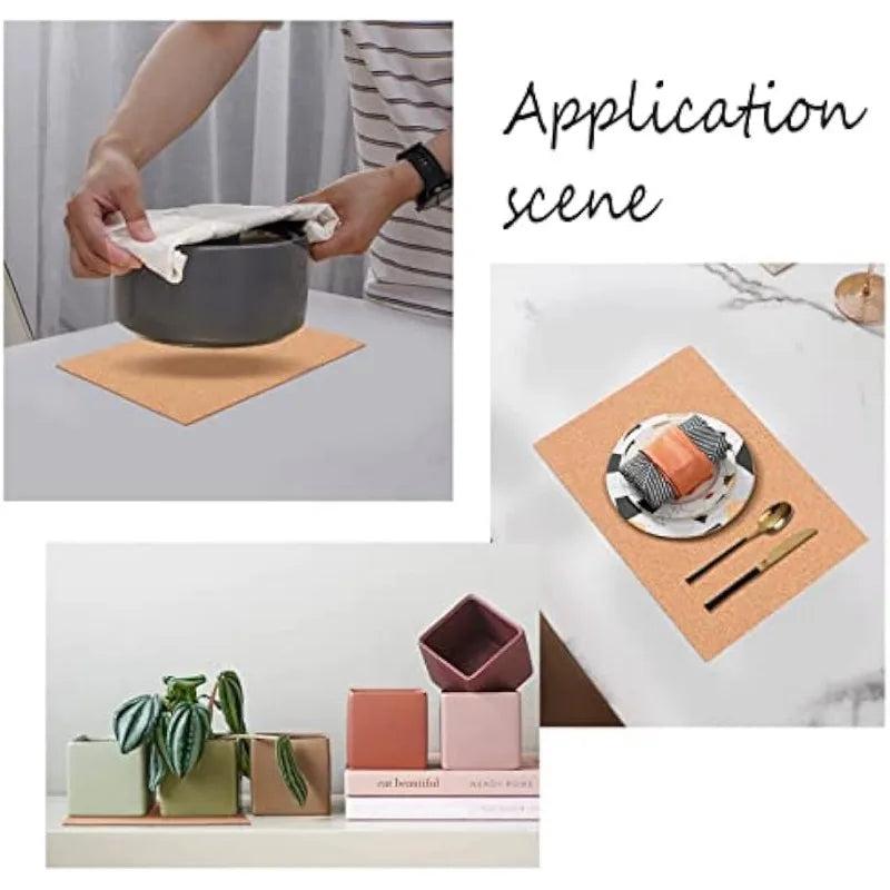 10 Pack Cork Sheets 3mm Thick 12x8 Inch Natural Cork Tiles for Wall Decoration and DIY Crafts