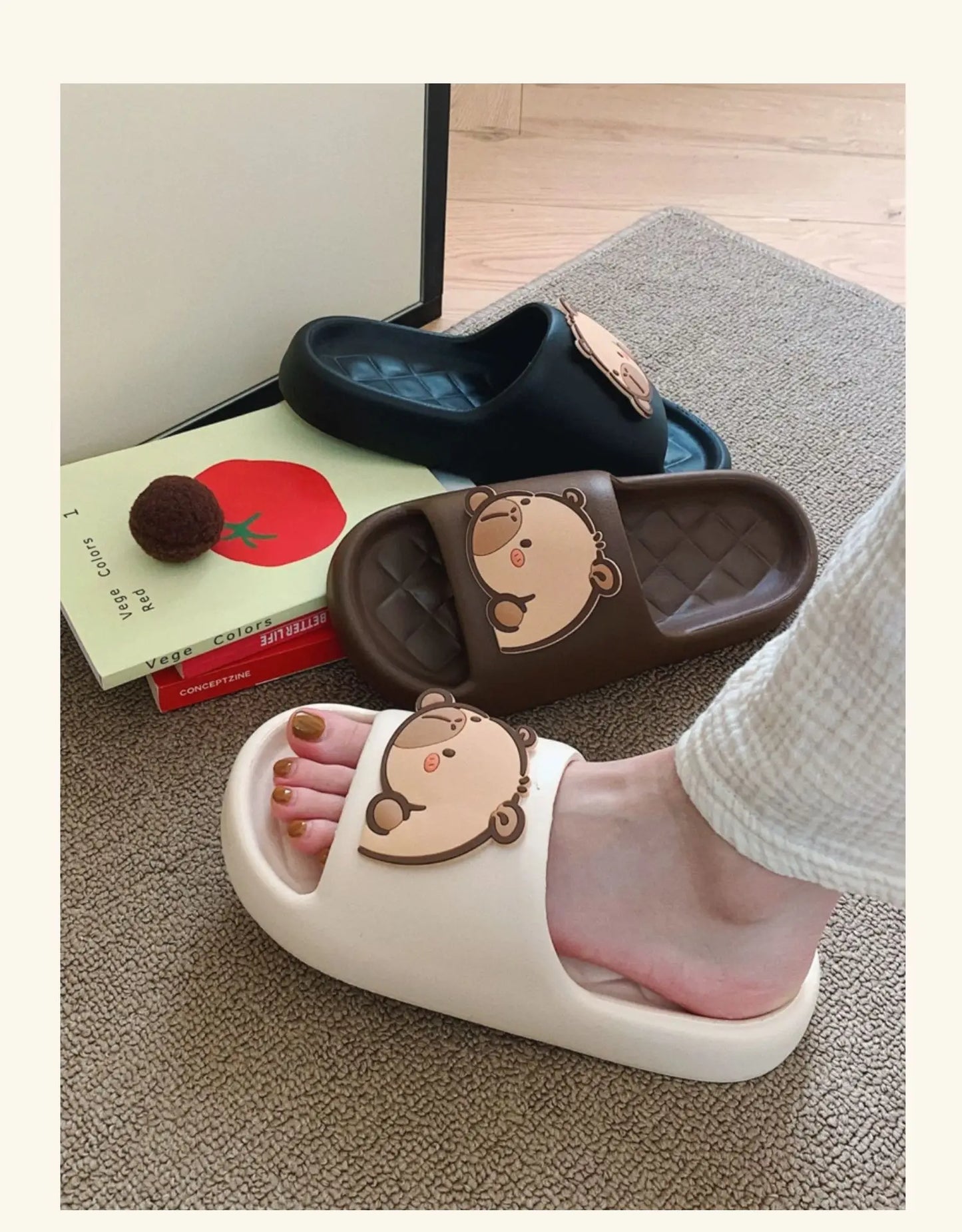 Home Slipper Women Capybara Cute Cloud Sandals Flip Flops