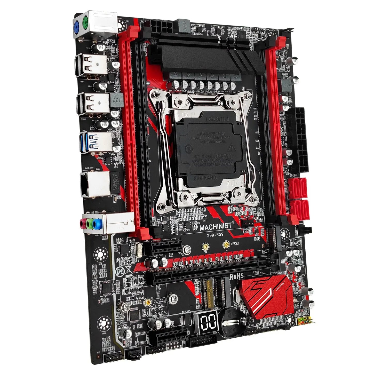MACHINIST RS9 X99 Motherboard for Xeon E5 V3 V4 LGA 2011-3 DDR4 RAM Support with SATA and PCI-E M.2 Slot
