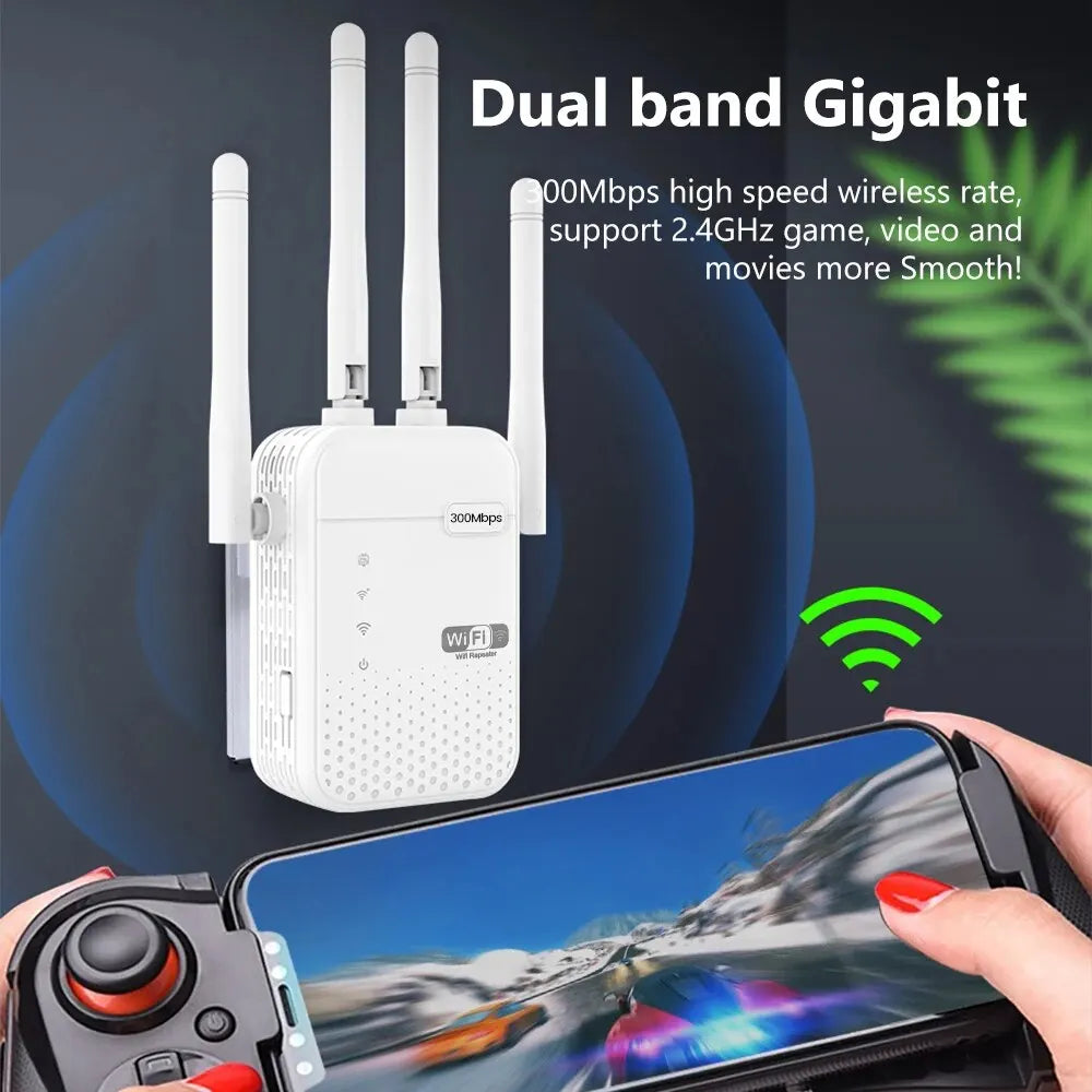 300Mbps Wireless WiFi Repeater Long Range Signal Booster