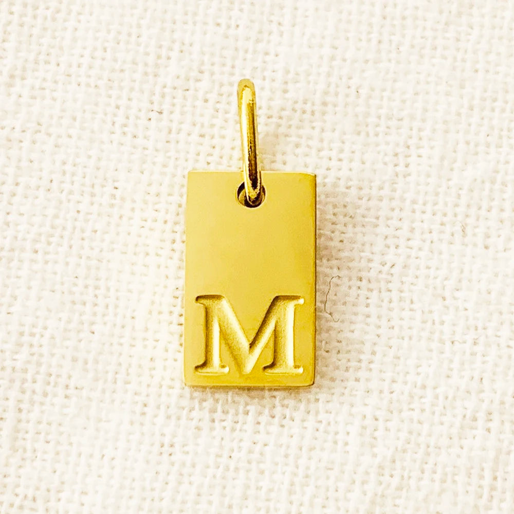 SUNIBI Alphabet Charm Pendant for Necklaces Stainless Steel Jewelry