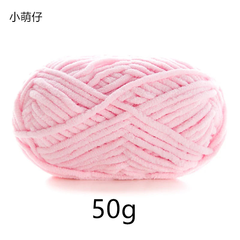 50g Polyester Cute Yarn Ball for Warm Velvet Crochet Scarf