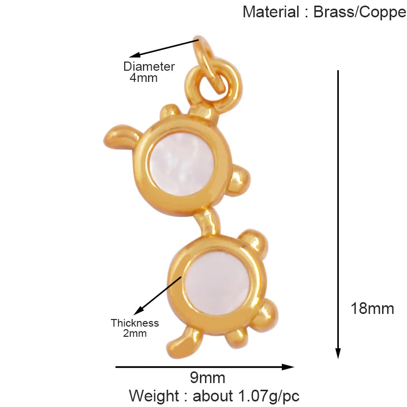 Cowboy Hat Boots Charm Pendant Zirconia 18K Gold Necklace