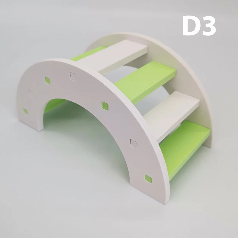 1PC Hamster Toys Wooden Rainbow Bridge Nest Seesaw Swing Toys Small Animal Activity Climb Toy DIY Hamster Cage Pet Supplies