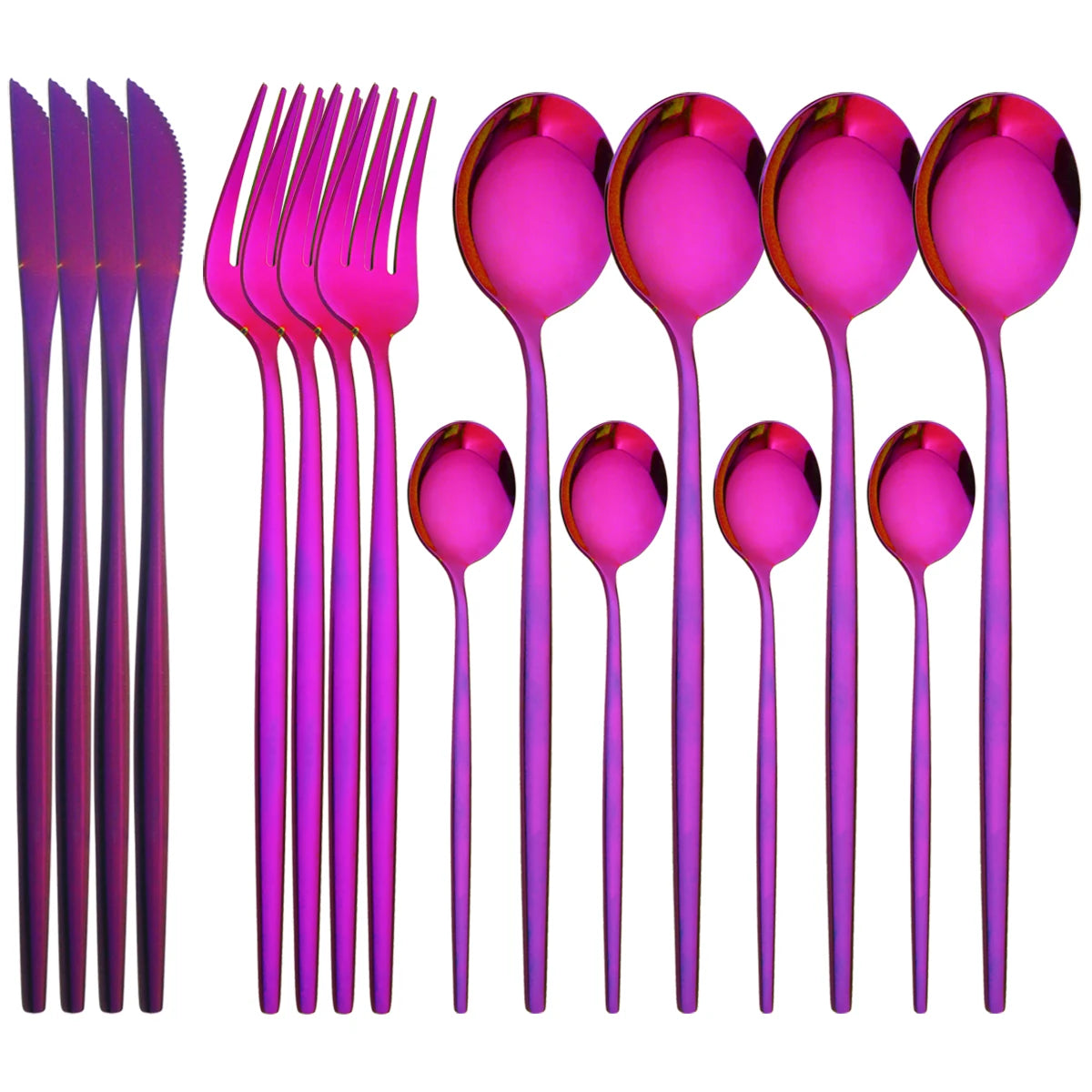 16 Piece Black and Gold Stainless Steel Cutlery Set Elegant Dinnerware Flatware for Home and Special Occasions