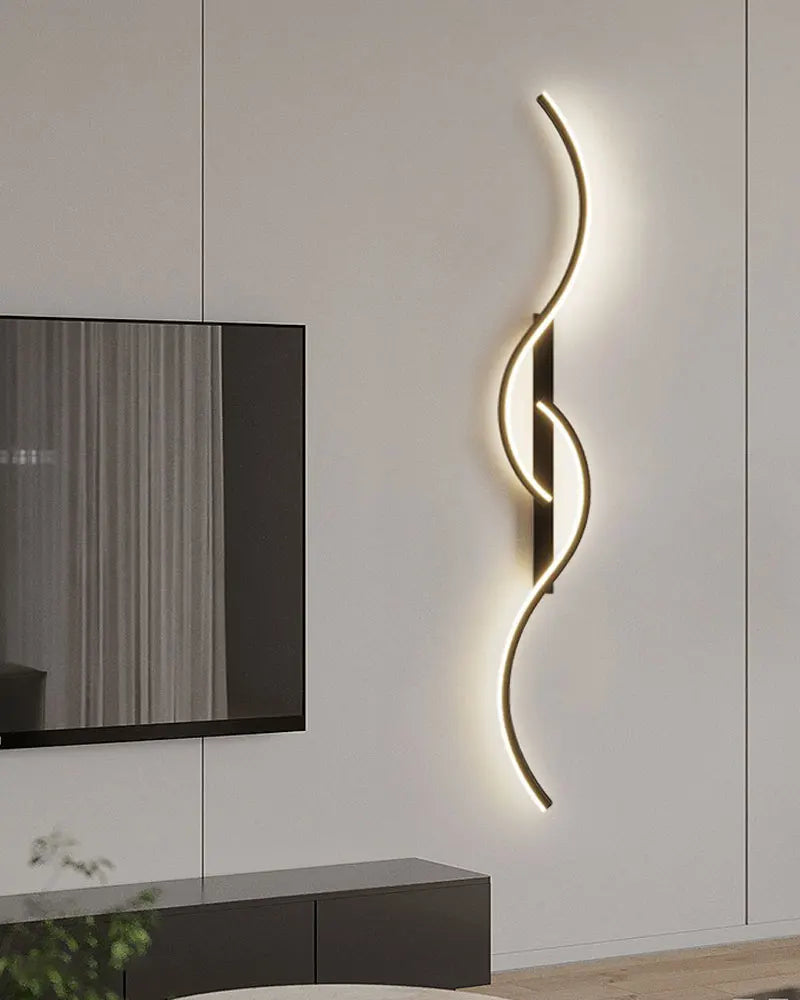 Indoor LED Wall Lights Modern Wall Sconces for Bedroom and Corridor Black Gold White Finish Stylish Indoor Lighting