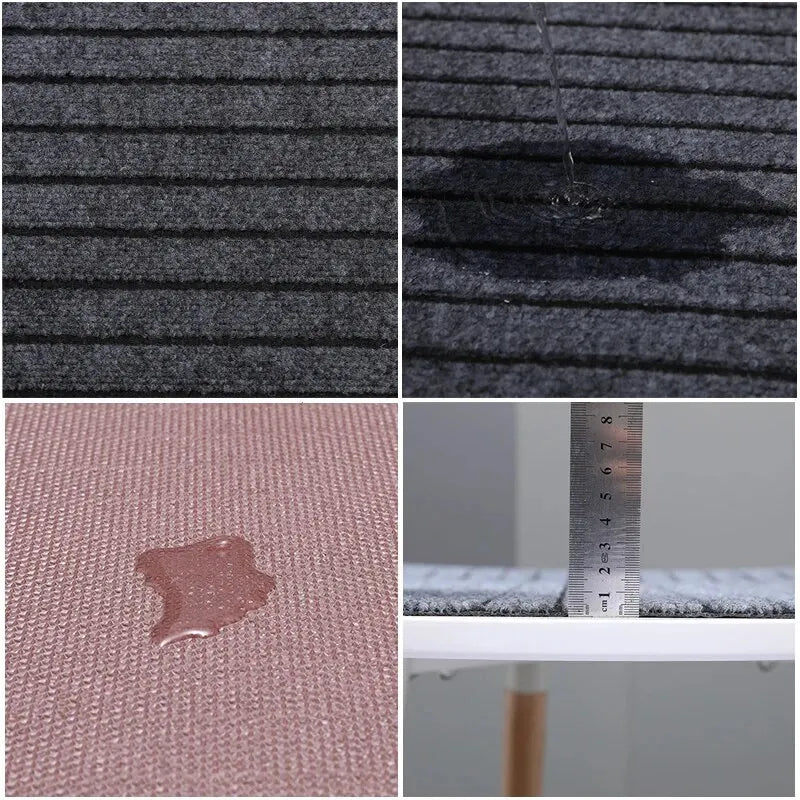 Alfombrilla cuadrada minimalista moderna: duradera, resistente a las manchas y la decoloración, base de goma antideslizante, lavable a máquina para interior y exterior