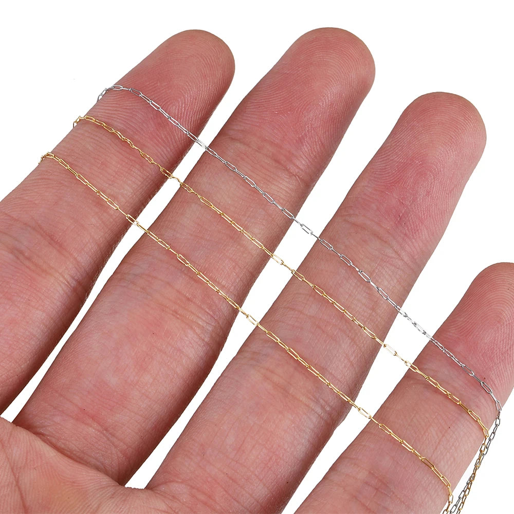 10 Meters Stainless Steel Gold Color Chain for Jewelry Making