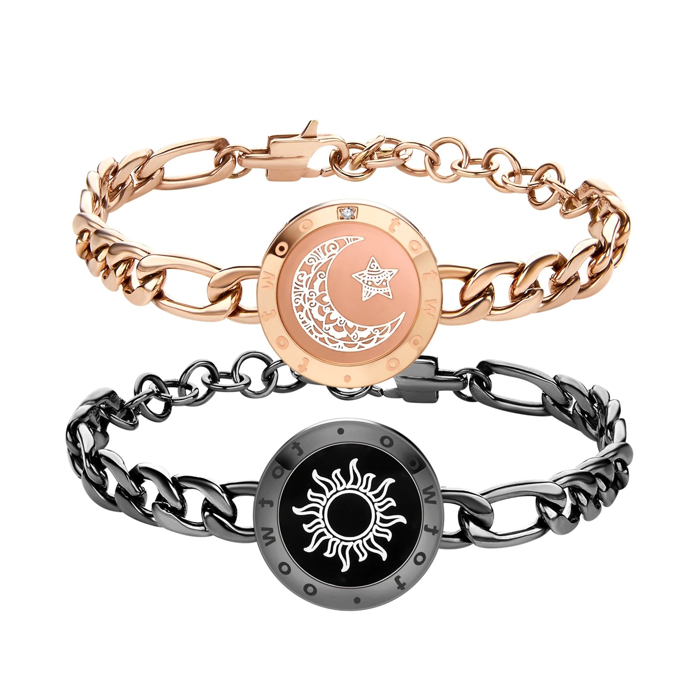 TOTWOO Long Distance Touch Bracelets for Couples Bluetooth Gifts